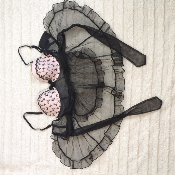 Victoria's Secret  Very Sexy French Maid Babydoll Chemise - Picture 14 of 16